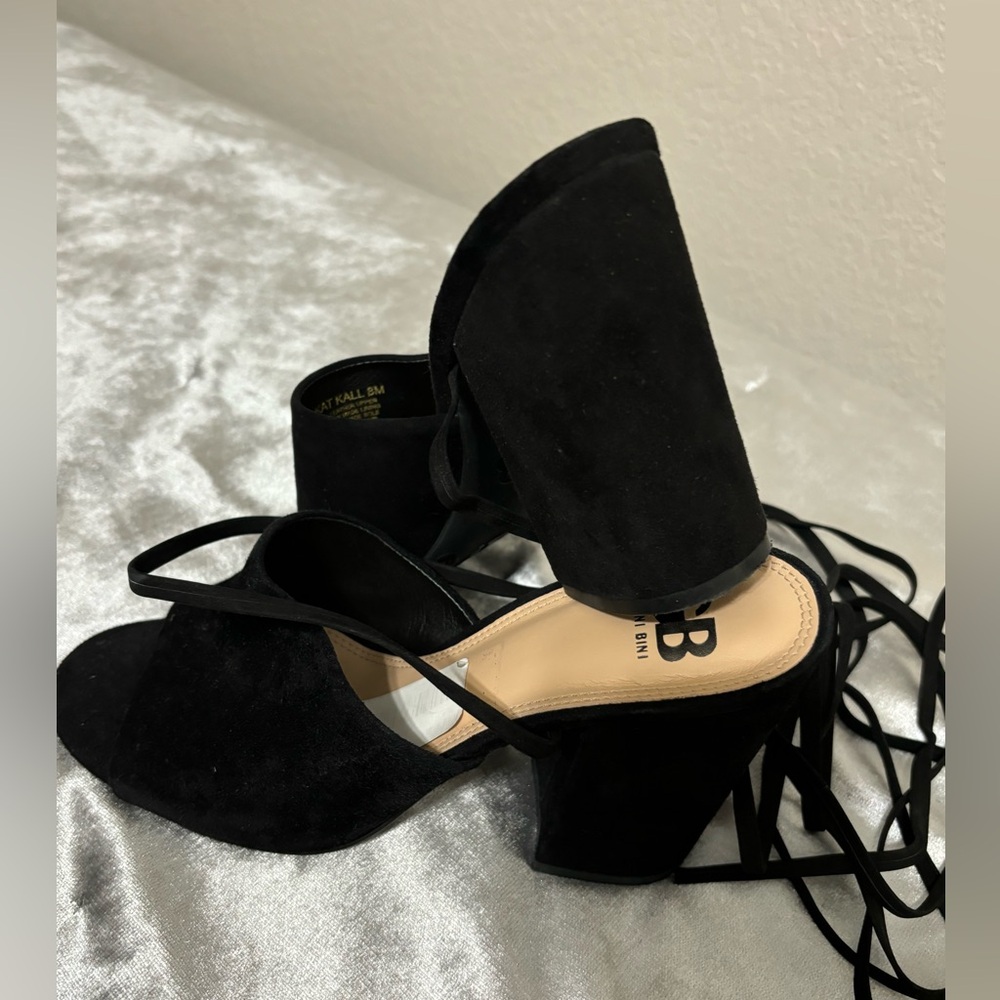 NEW, GIANNI BINI, Kat Kall, Ankle Wrap Block Heel Mule. - Picture 9 of 9
